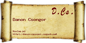Danon Csongor névjegykártya