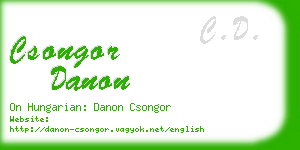 csongor danon business card